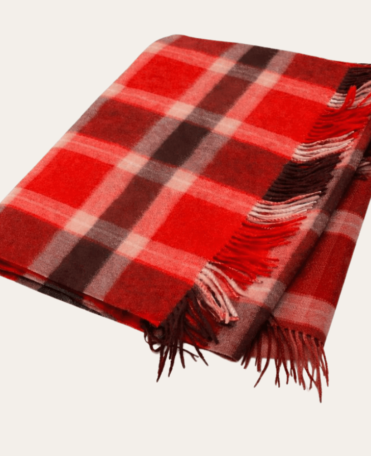 SZAL Z 100% KASZMIRU – klasyczna krata