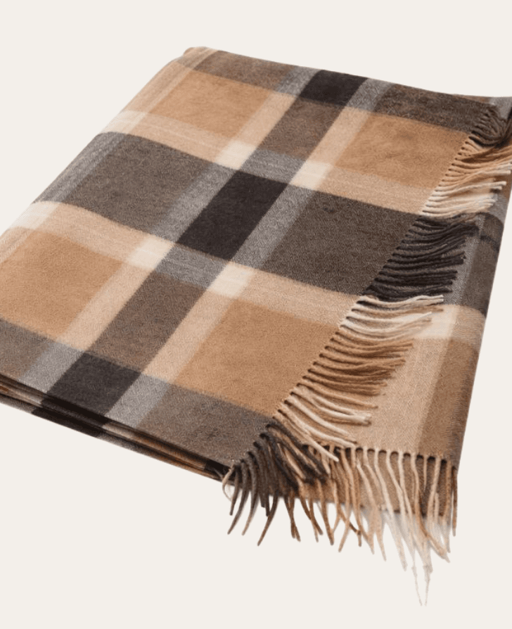 SZAL Z 100% KASZMIRU – klasyczna krata