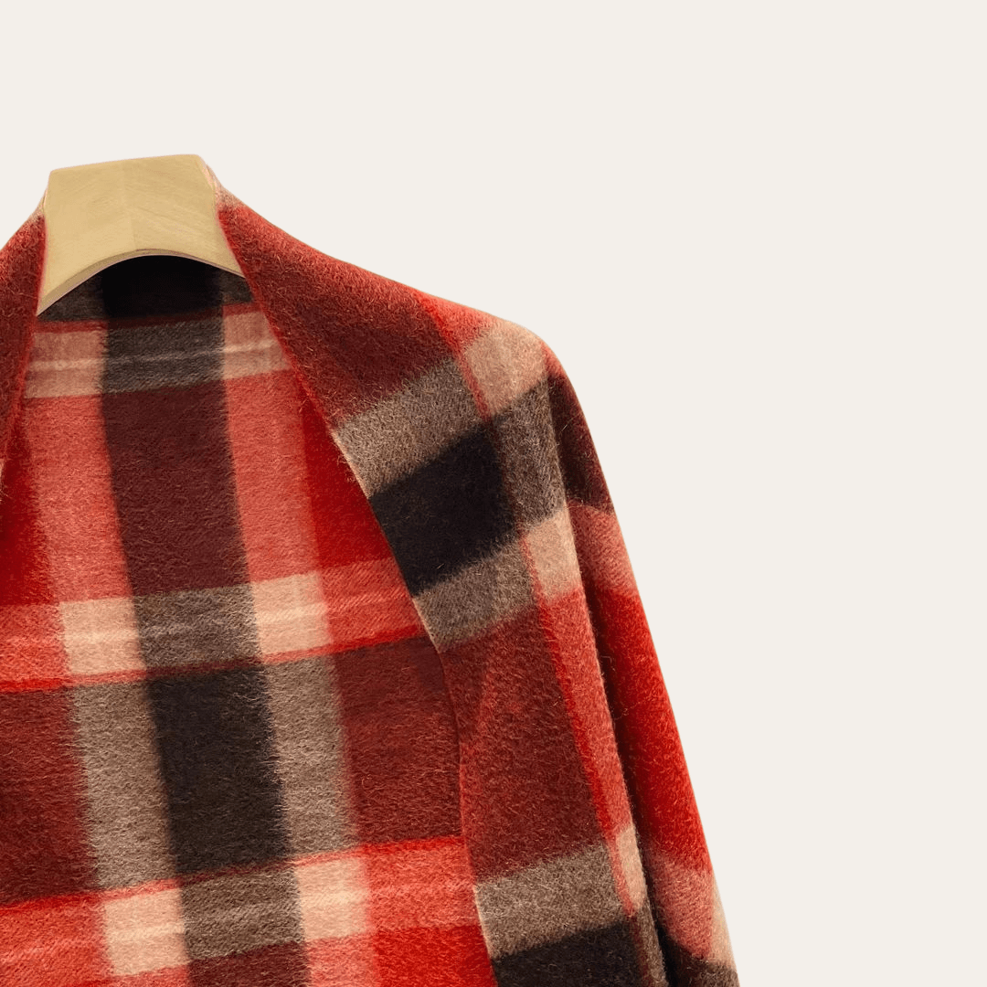 SZAL Z 100% KASZMIRU – klasyczna krata