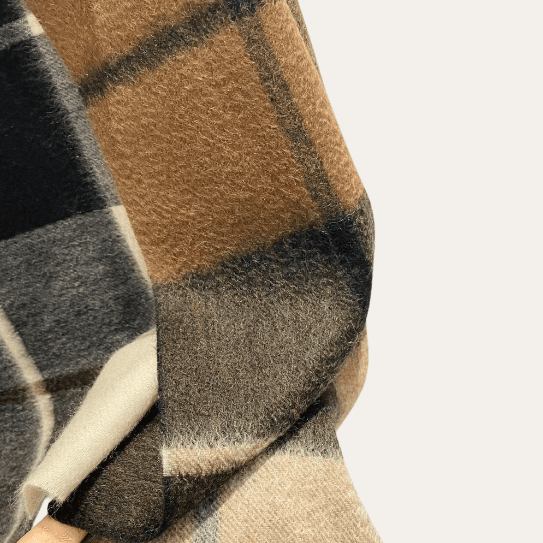 SZAL Z 100% KASZMIRU – klasyczna krata