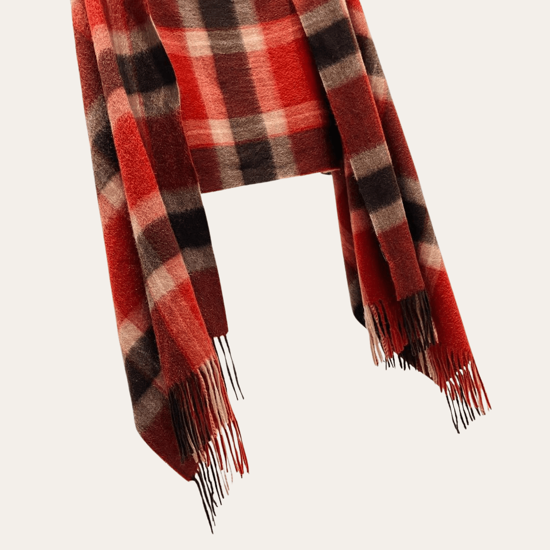 SZAL Z 100% KASZMIRU – klasyczna krata