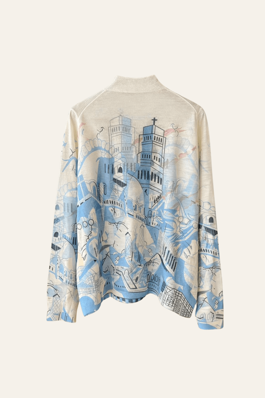 SWETER MERINO Z ARTYSTYCZNYM PRINTEM – LEKKOŚĆ I SZTUKA W JEDNYM