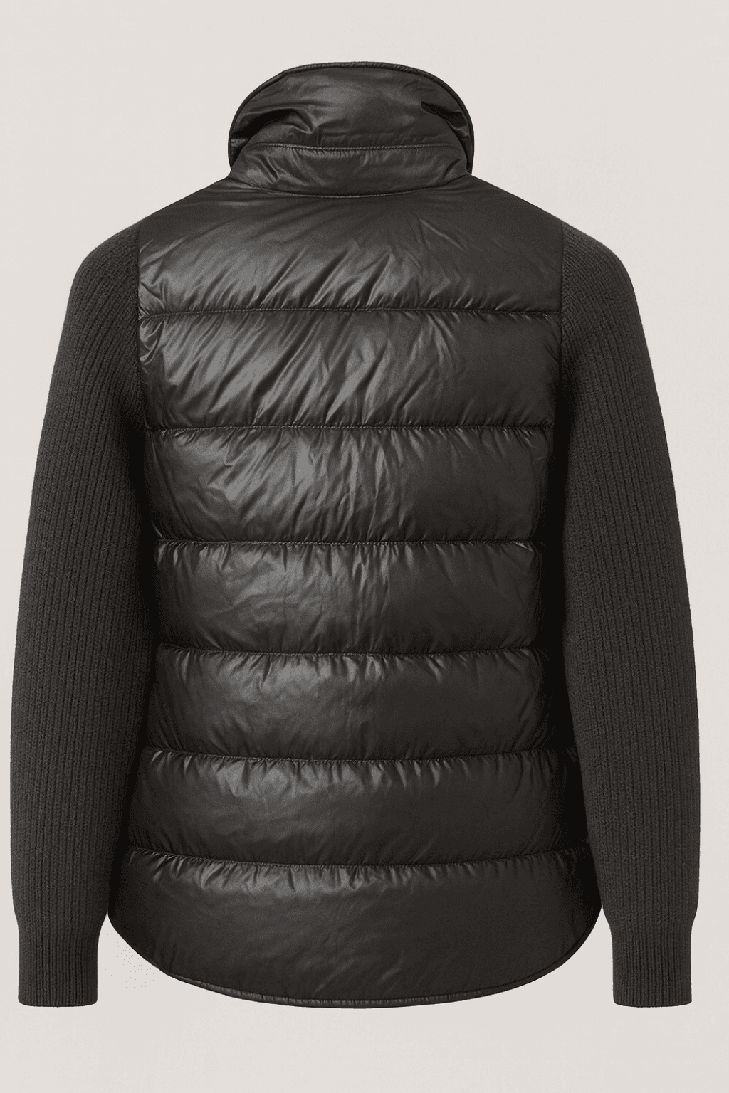 Kurtka puchowa z wełnianymi rękawami