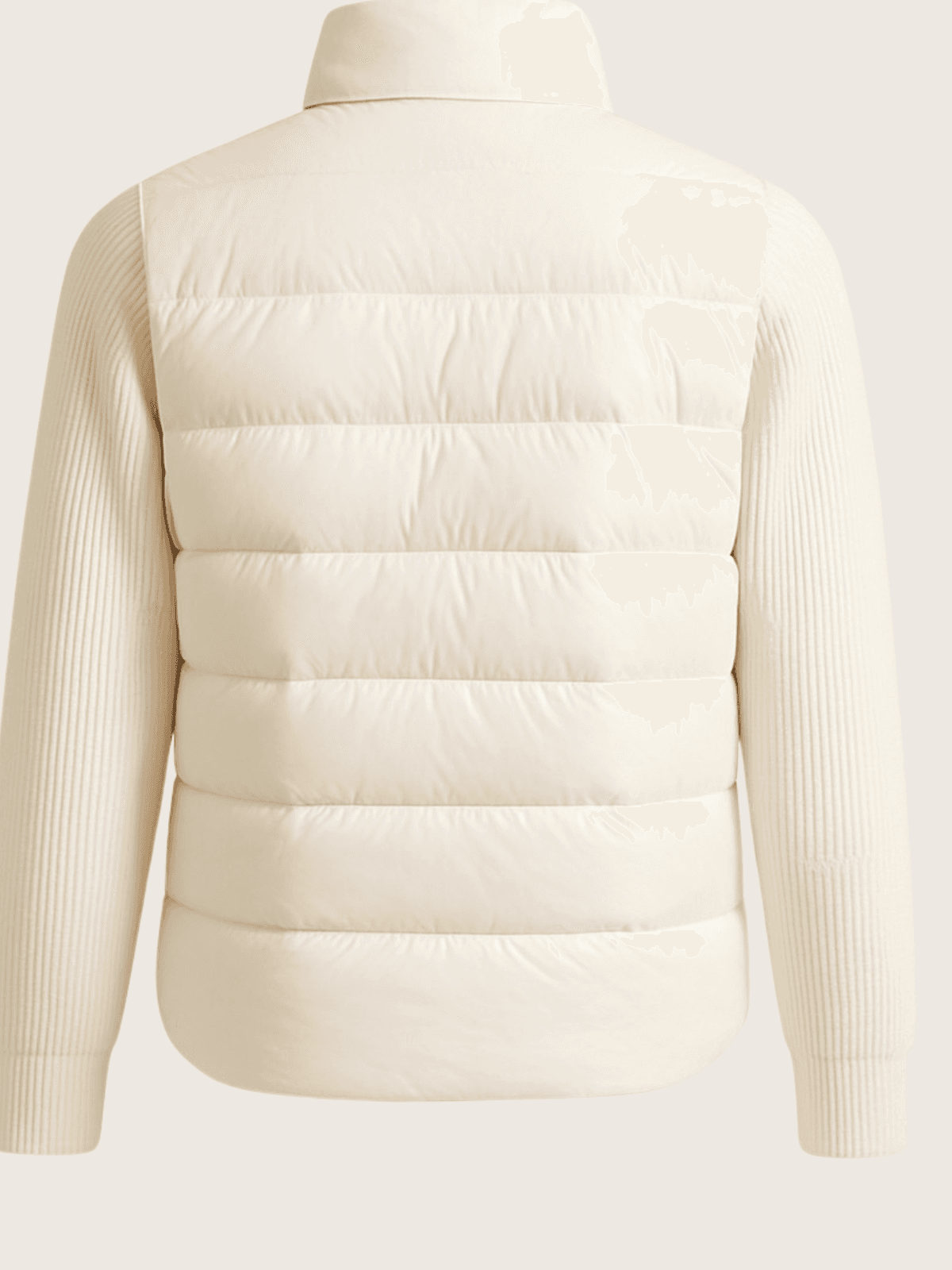 Kurtka puchowa z wełnianymi rękawami