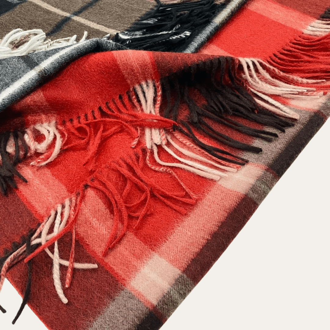 SZAL Z 100% KASZMIRU – klasyczna krata