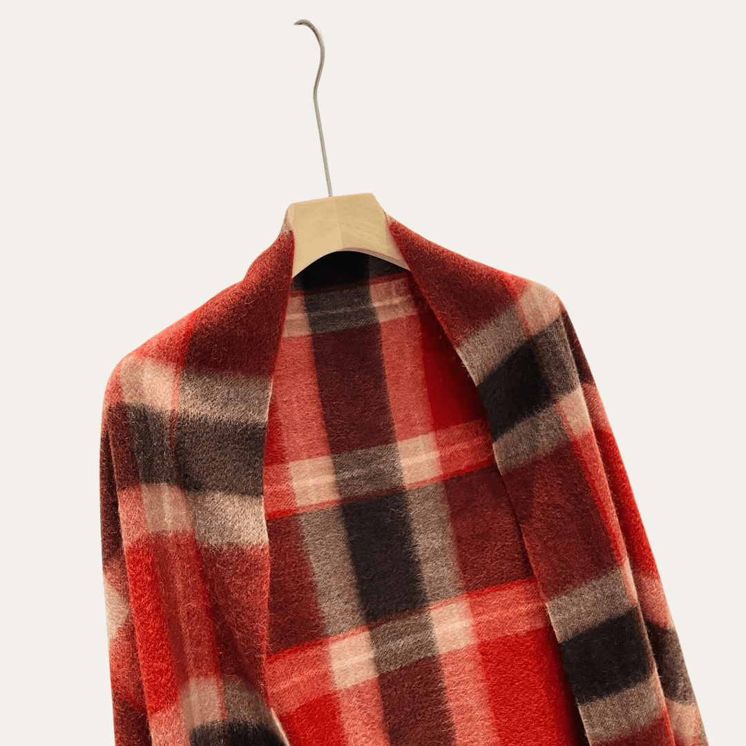 SZAL Z 100% KASZMIRU – klasyczna krata