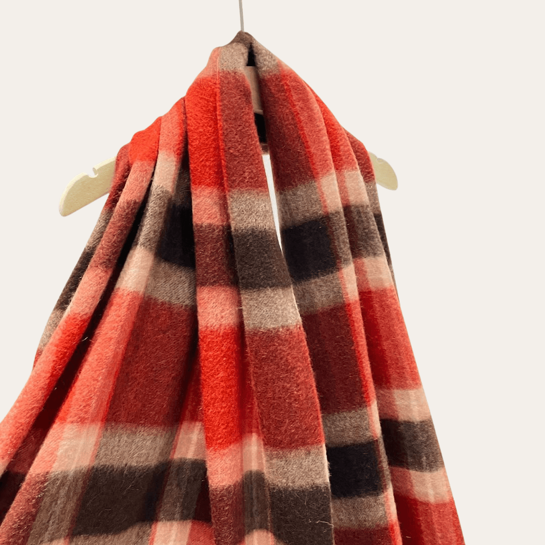 SZAL Z 100% KASZMIRU – klasyczna krata