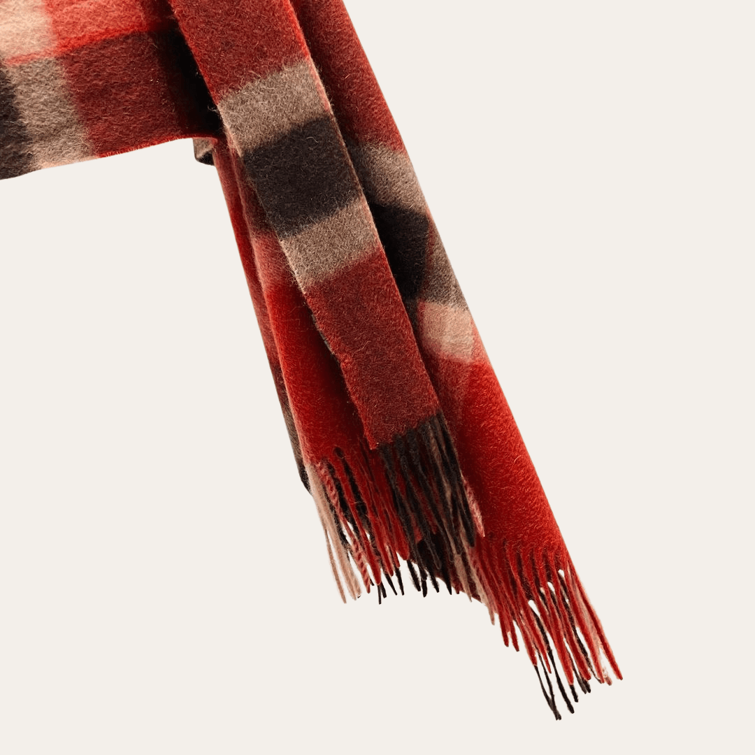 SZAL Z 100% KASZMIRU – klasyczna krata